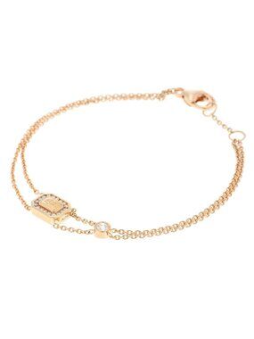 Harry Winston HW Logo Bracelet 18k Pink Gold Diamond